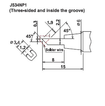 ปลายหัวแร้งซามูไร Cera cote solder tip samurai js30np1 solder two sided and inside the groove